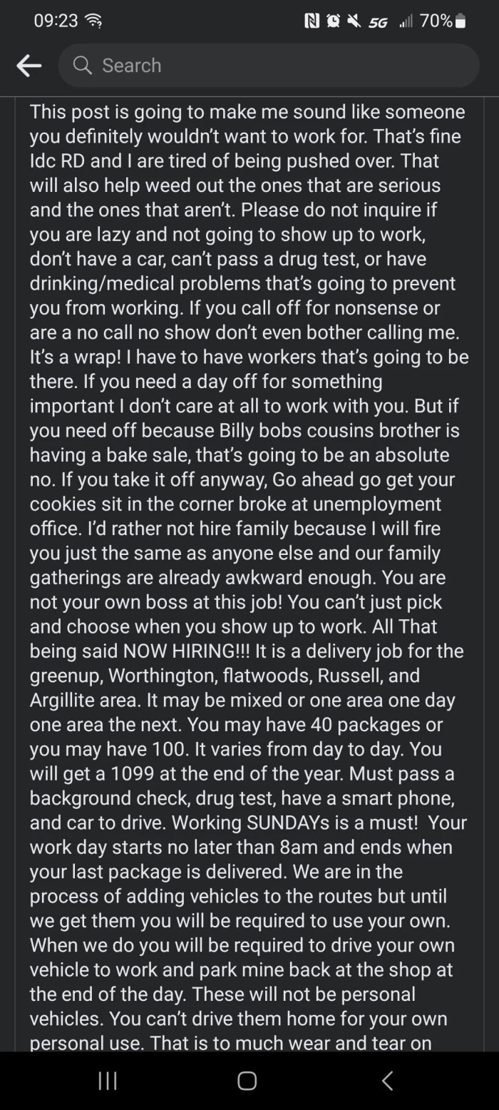 This employer put out an interesting advert that has got the internet abuzz