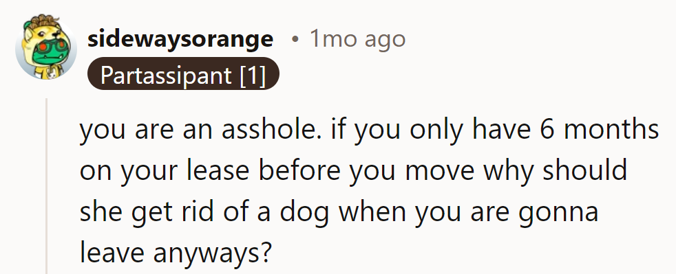 Lease or no lease, dog drama shouldn't be an unsolicited farewell gift. Time for clarity.