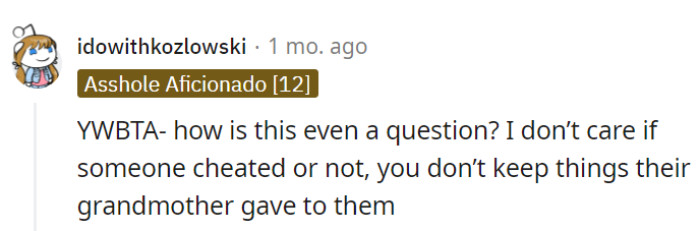 It's *their* grandma's things, at the end of the day!