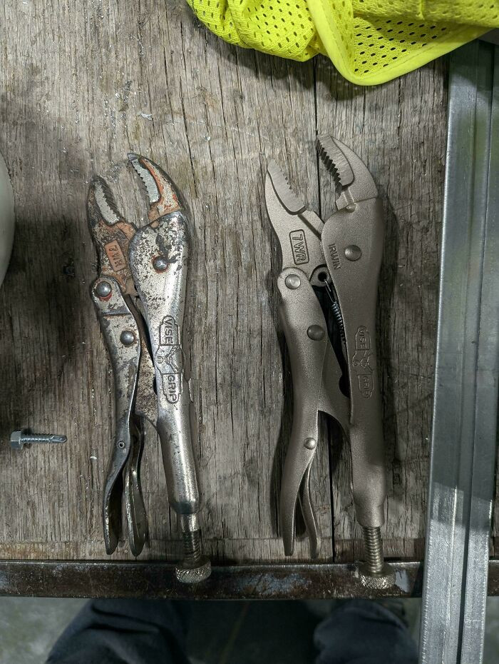 "My Coworker's 70-Year-Old Vice Grips vs. My New Ones"