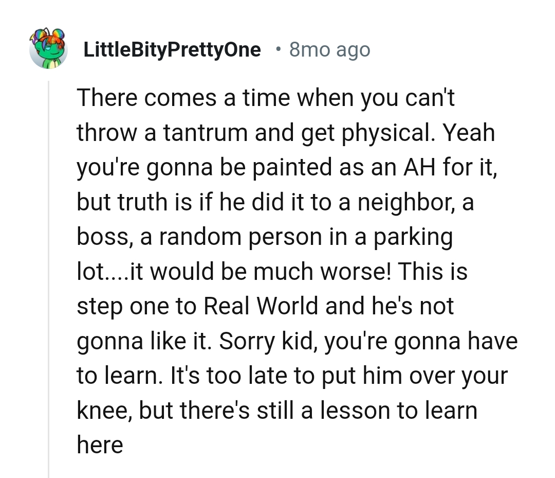 A lesson to be learned