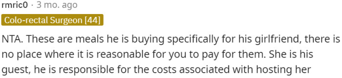 Roommate's girlfriend, roommate's responsibility