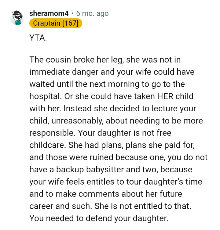 She could have taken her child with her