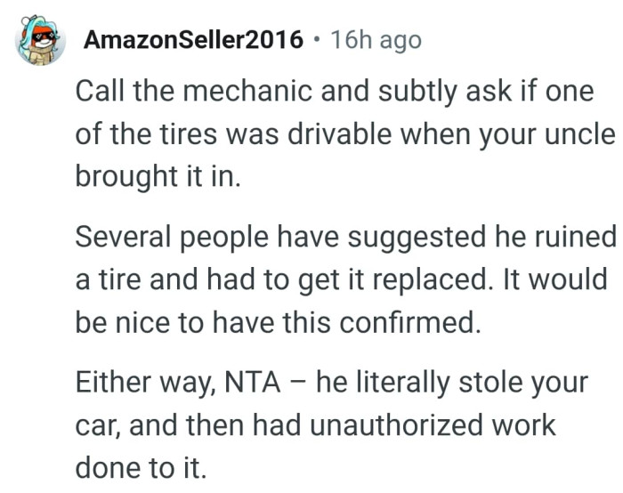 The OP should confirm some things