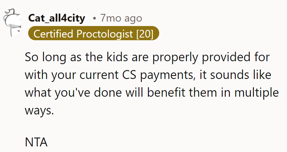 As long as the kids are covered, he's just multitasking benefits.