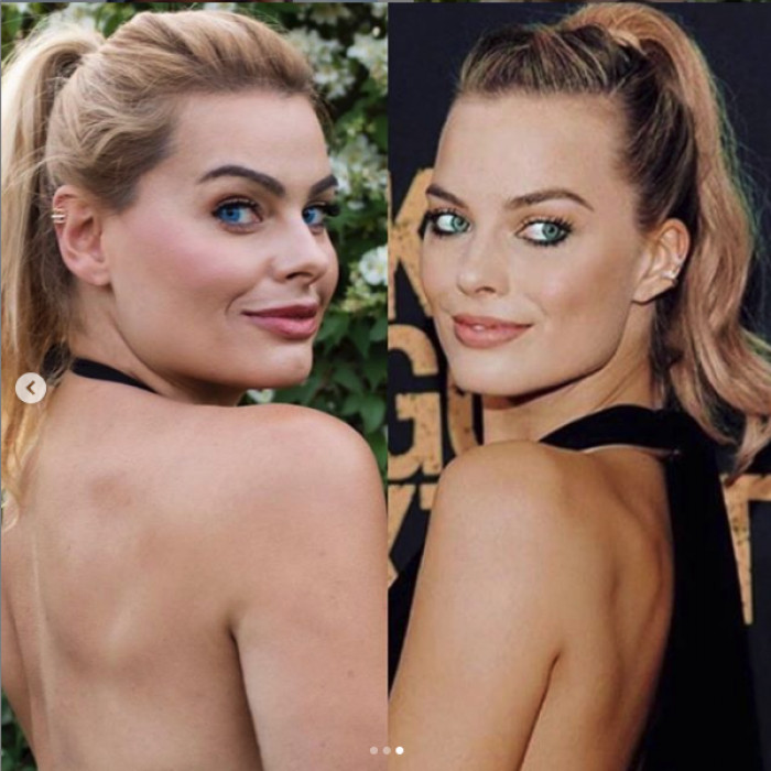 12. Margot Robbie and this girl as her lookalike from a lookalike agency