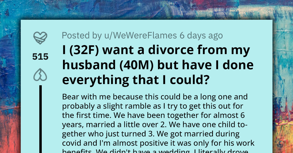 Woman Contemplates Divorcing Lazy Husband After Getting Fed Up With Doing Childcare, Housework, and Paying Bills Alone