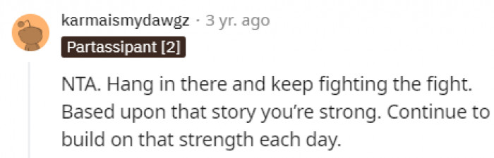 Keep fighting the fight!