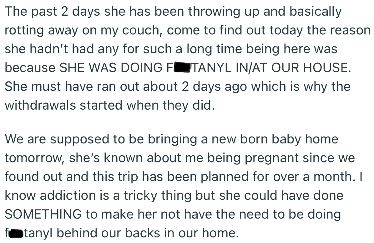 OP discovered that her MIL, rather than abstaining for this period, had been taking some pills behind their backs