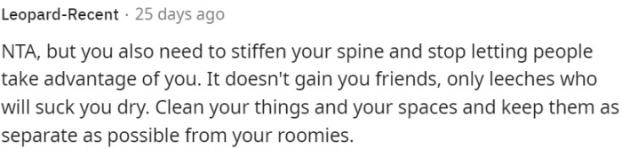 Maintain separate spaces and prioritize cleaning and organizing your own belongings