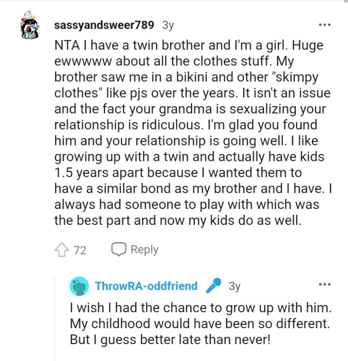 From a girl Redditor who has a twin brother