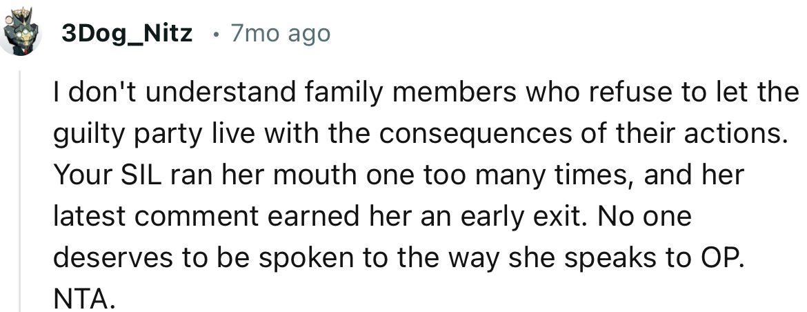 “No one deserves to be spoken to the way she speaks to OP. NTA.”