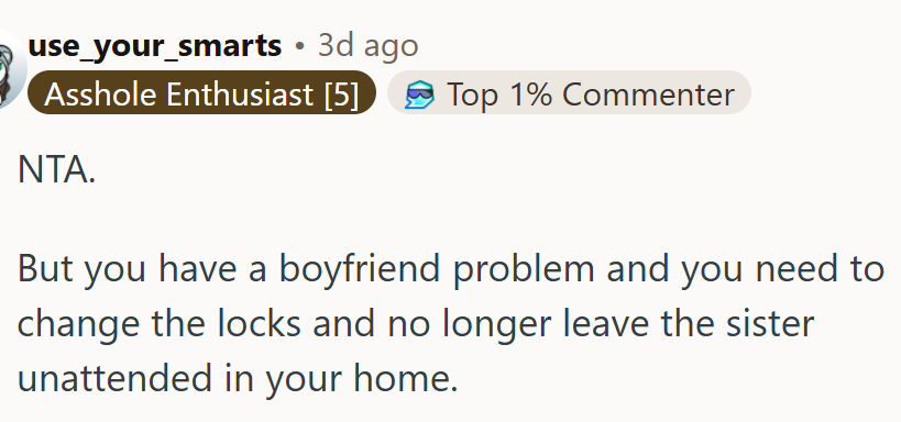 OP has a boyfriend problem