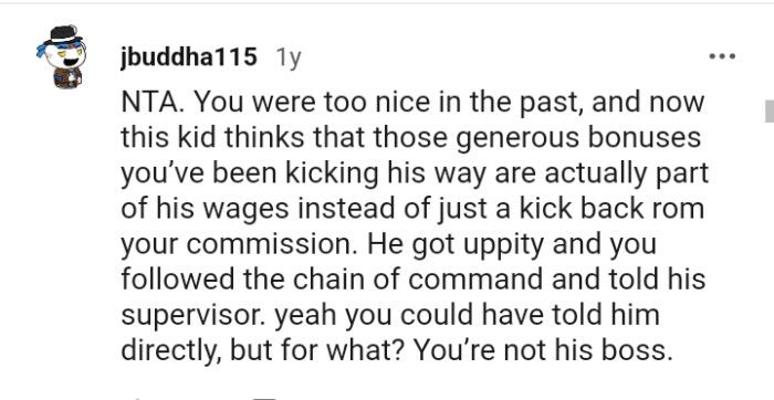 The OP followed the chain of command