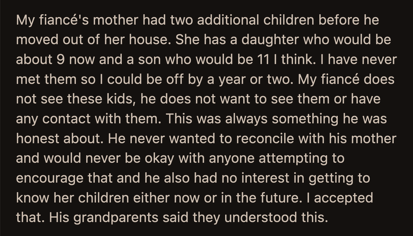 They asked how she could be with someone who treated his siblings so heartlessly.