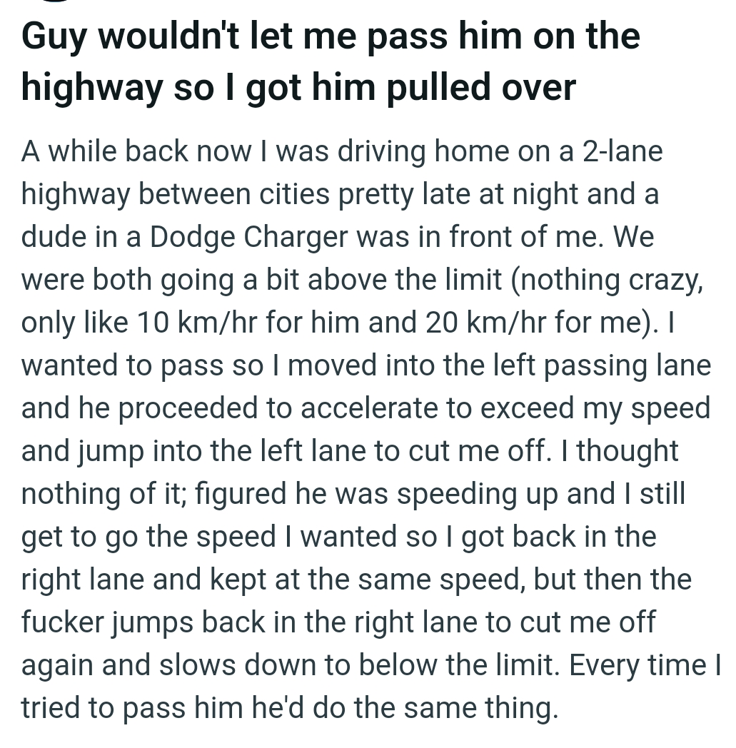 OP Kicks Off His Highway Story