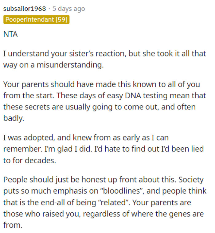 If she'd honestly just decided to talk to her parents in the beginning, then everyone would have known the truth, and they'd probably be over it by now.