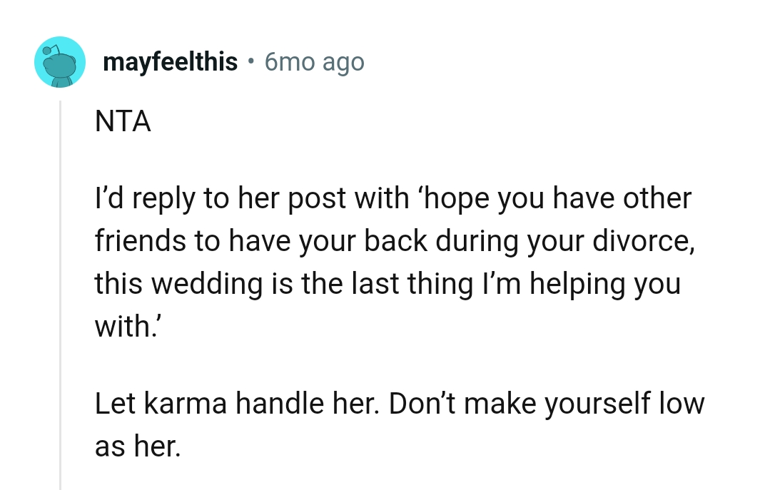 Karma will handle her