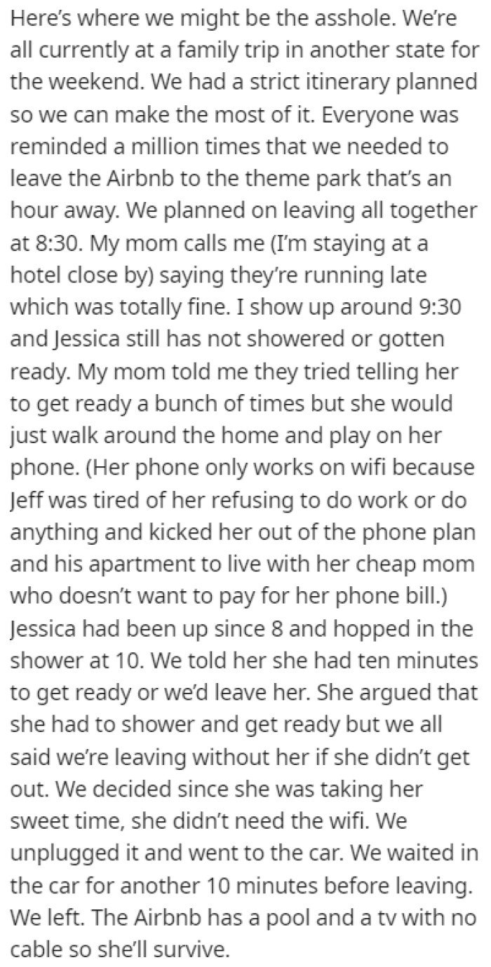 The Entire Family Is on a Trip with a Tightly Planned Schedule