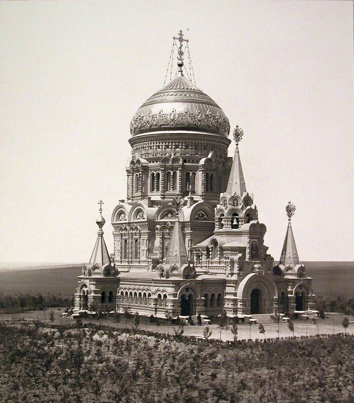 Christ The Savior Cathedral In Borki, Ukraine. Built In 1891 And Destroyed In 1943