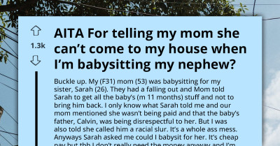 AITA For Not Allowing My Mom To Visit During Nephew's Babysitting