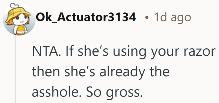 Some bathroom items are communal. Razors rarely make that list.