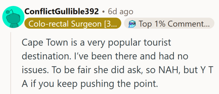 A middle-ground take—Cape Town can be both beautiful and risky, depending on who’s holding the map.