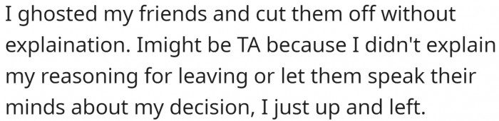 OP has offered the following explanation for why they think they might be the asshole: