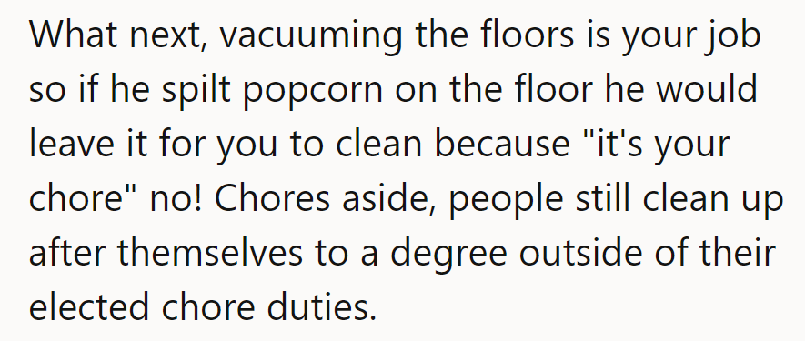 Cleaning conundrums: the sequel to selective chores!