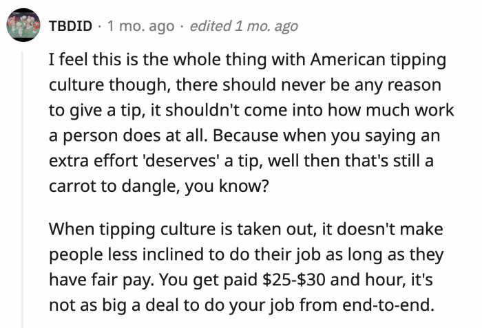 Tipping won't be a big deal if corporations and businesses paid their employees a livable wage