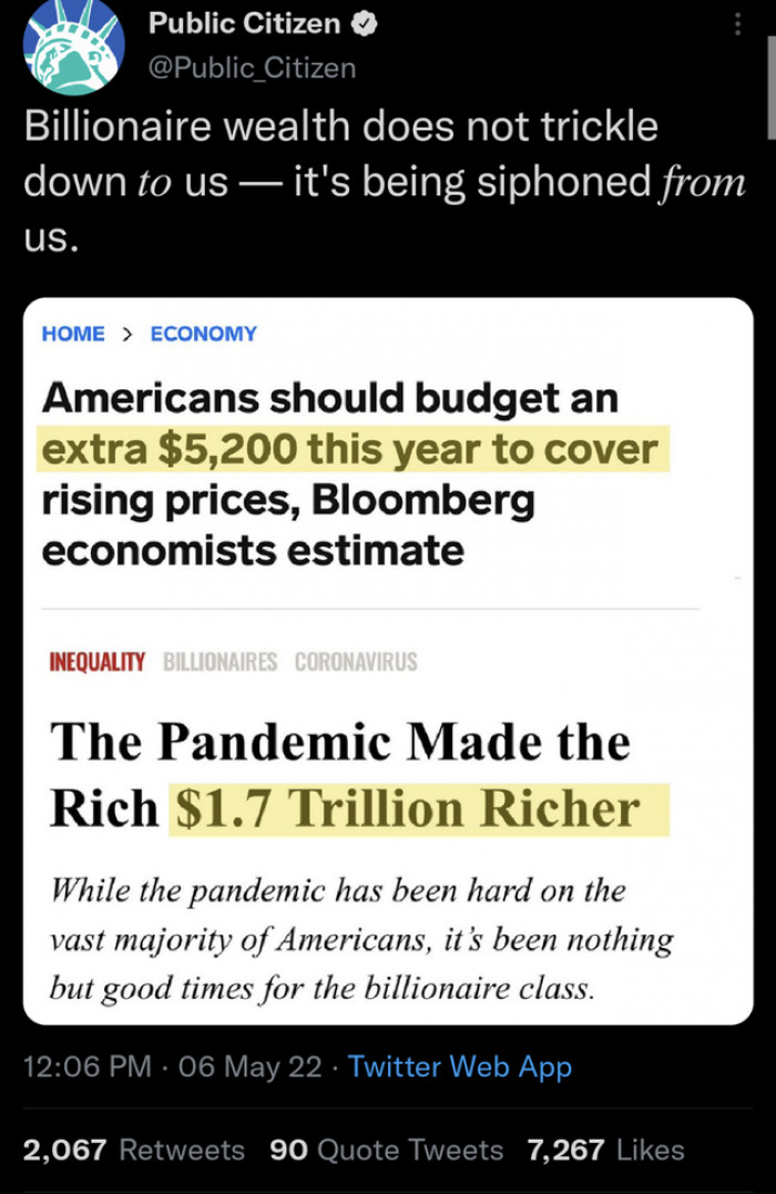 13. The concept of being a billionaire will always have a drastic effect on the status of those in the lower classes.
