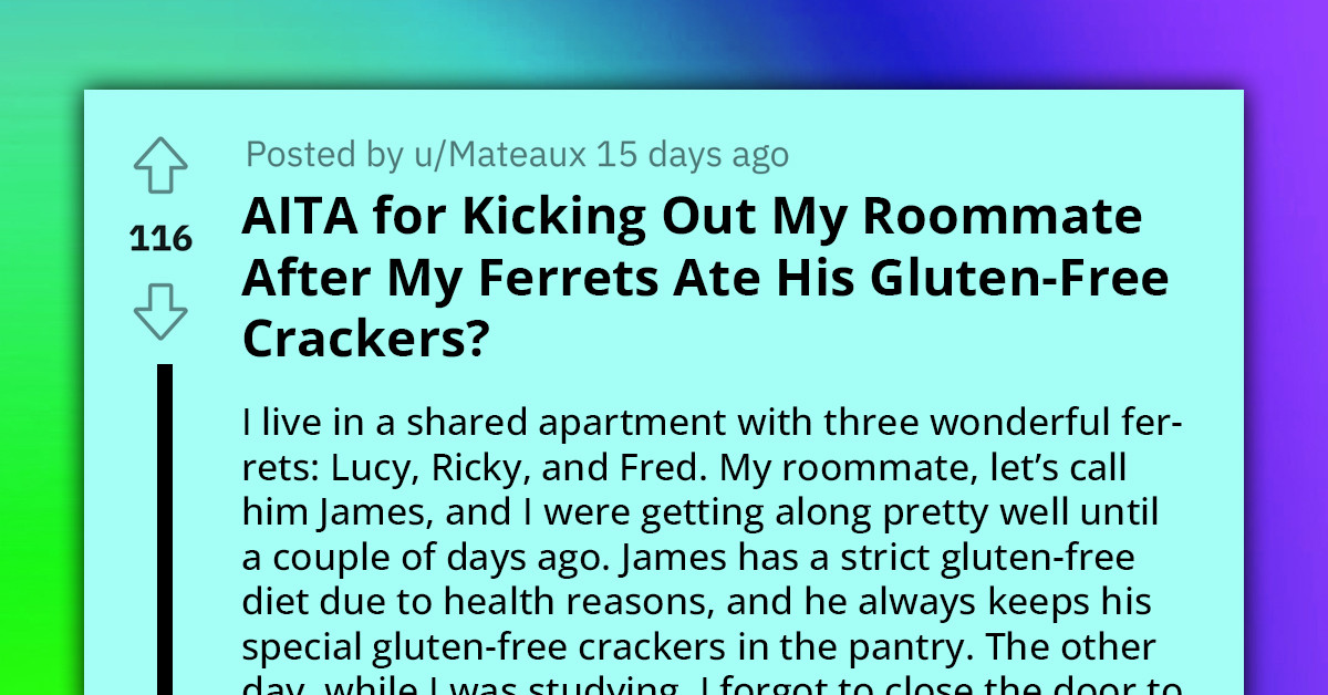 Redditor's Ferrets Sneak Into Pantry and Eat His Roommate's Gluten-Free Crackers, Resulting in the Roommate Getting Kicked Out