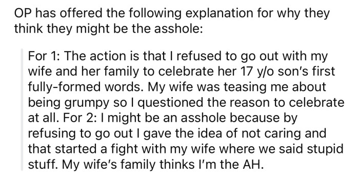 OP thinks he might be the a-hole for the following reason: