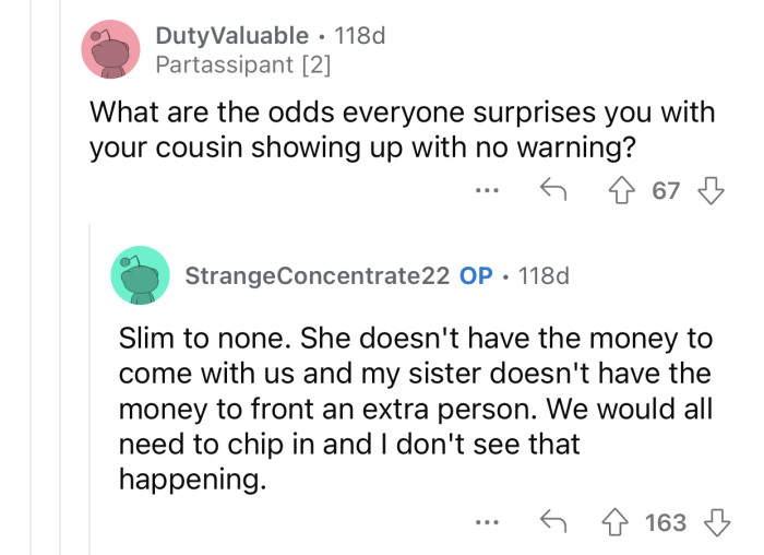 At least OP doesn't have to worry about any “surprises.”