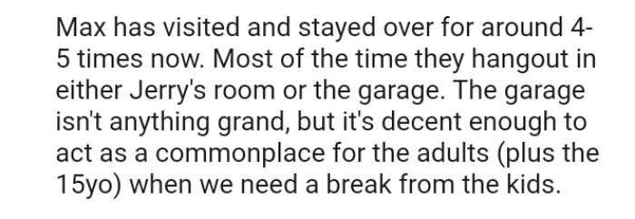 The garage isn't anything grand but it's decent enough