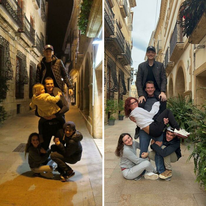 29. My children and I in 2017 and 2022