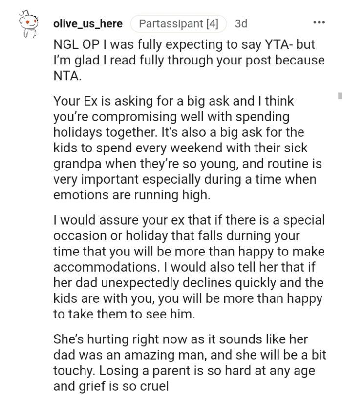 She's Hurting Right Now, and Her Dad Sounds Amazing