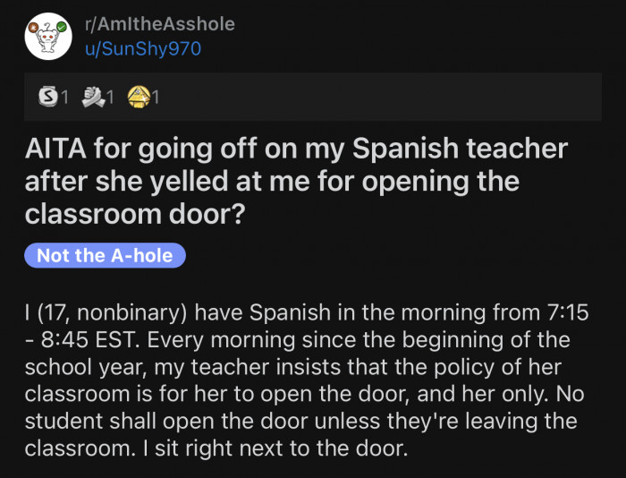 Here's the original post by Reddit user u/SunShy970: