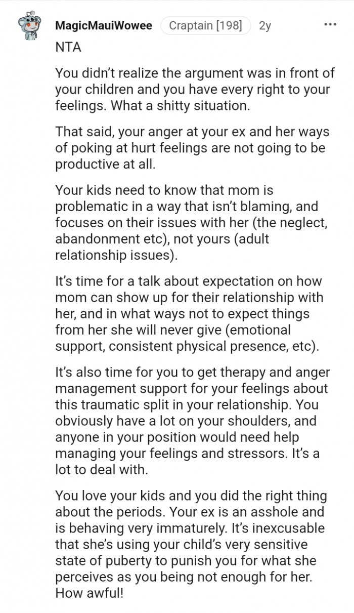 Your kids need to know that your ex is problematic