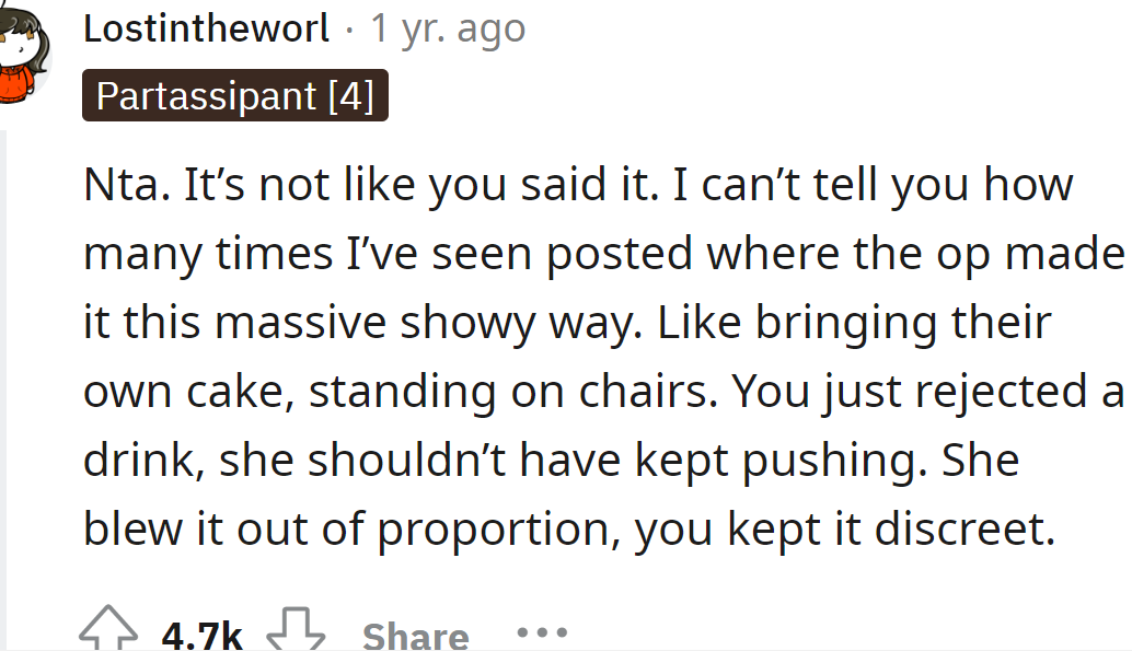 The OP wanted to keep it discreet, but SIL was pushing.