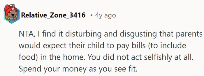 Buying food shouldn’t fall on the kid in the house.