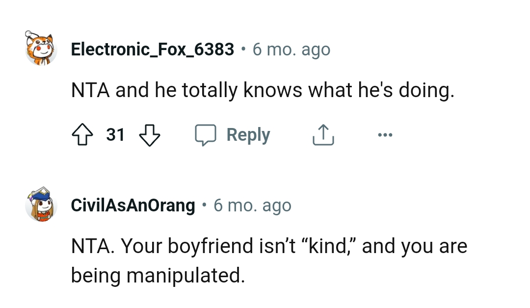 Let's head into the comments and find out what other Redditors have to say regarding the story