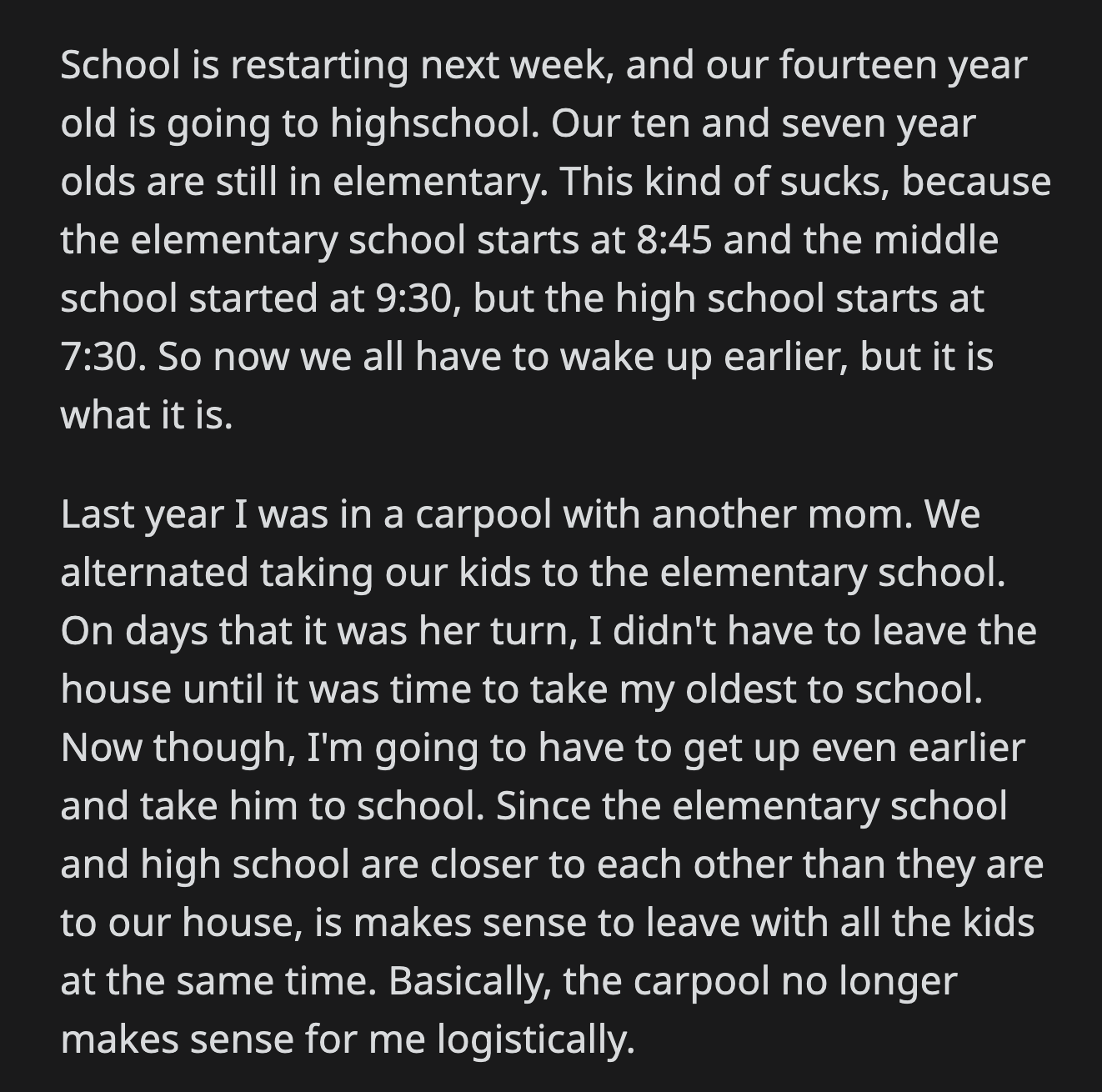 OP believes she has since been talked about negatively to their other mom friends.