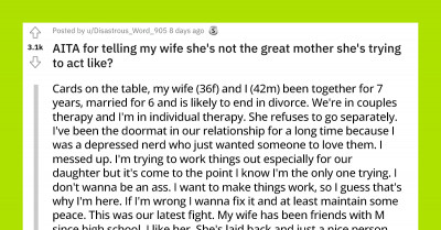 Husband Tells His Wife She Has No Right To Judge Her Friend For Leaving Her 3 Kids At Daycare When She Leaves Their Daughter To His Parents Every Other Day
