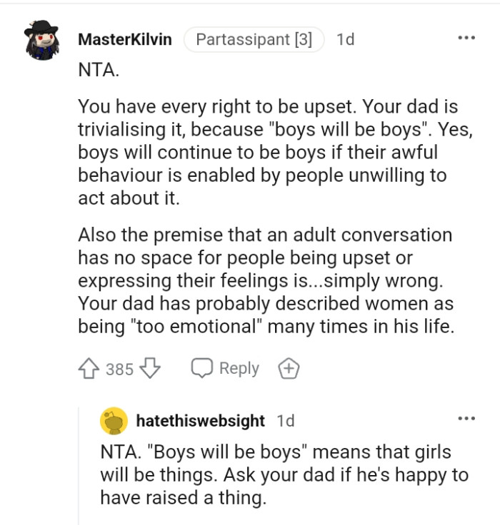 They Will Continue to Be Boys If Their Awful Behavior Is Enabled