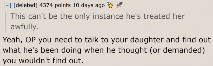 Other redditors are concerned about the daughter as she might already have an emotional wound that has gone too deep.