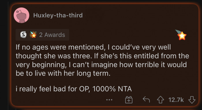 Her behavior is unacceptable, and OP should not tolerate it.