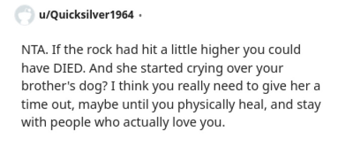 This Redditor thinks the OP really needs to give his mom a time-out