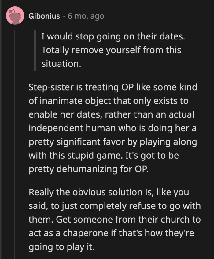 Stepsis forgot that this was a favor OP did for them.