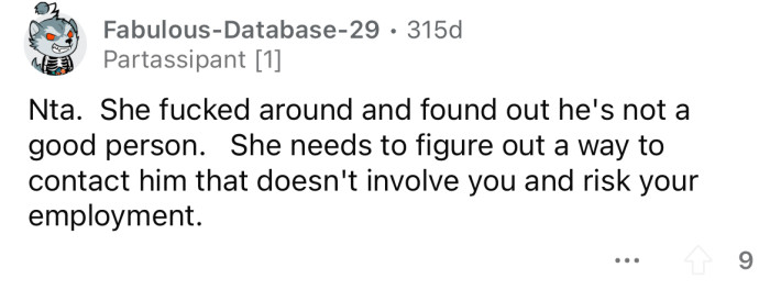 She had to learn the hard way.